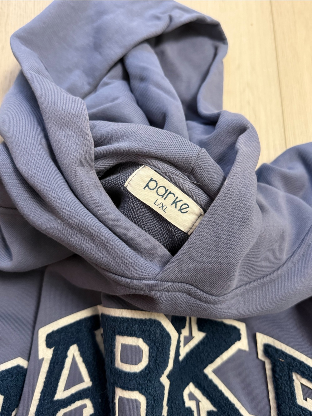 Parke sweatshirt blue with denim patch - Picture 7 of 7
